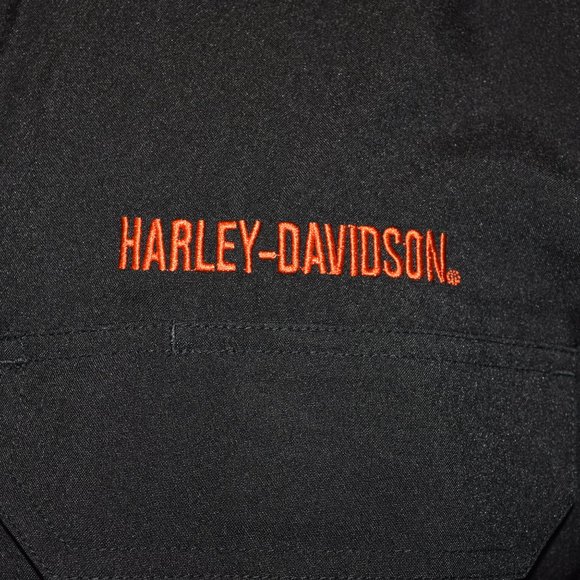 Harley Davidson Clothes Shirt XL Extra Large Black Long Sleeve Embroidered - Picture 2 of 6